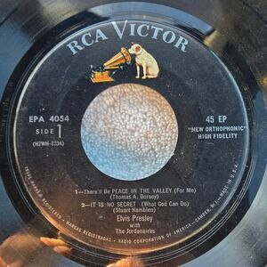Elvis Presley Peace In The Valley 45 EP Vinyl RCA Victor EPA 4054 The Jordanaire